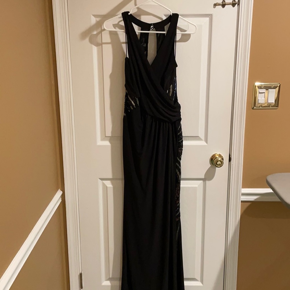 Black sequined dress
